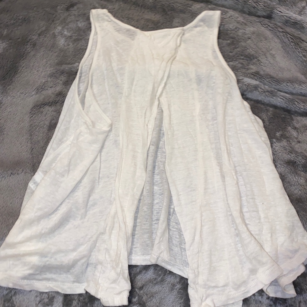 Open Back White Tank Top - Picture 2 of 2